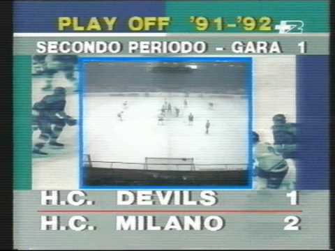 Devils Mediolanum - HC Milano 07.04.1992 spezzone secondo periodo