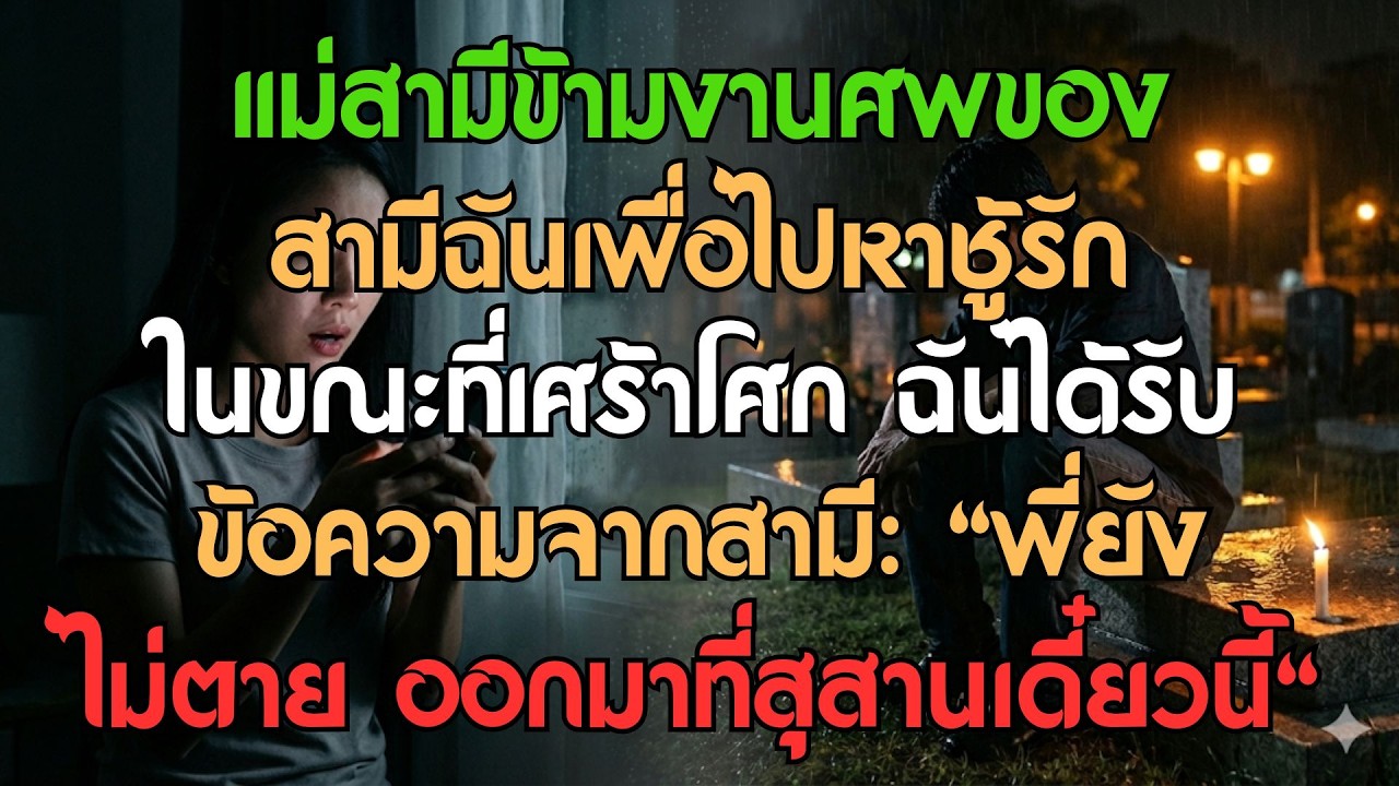 แม่สามีทิ้งงานศพสามีของฉันเพื่อไปกับชู้… คืนนั้นฉันได้รับข้อความจากสามี