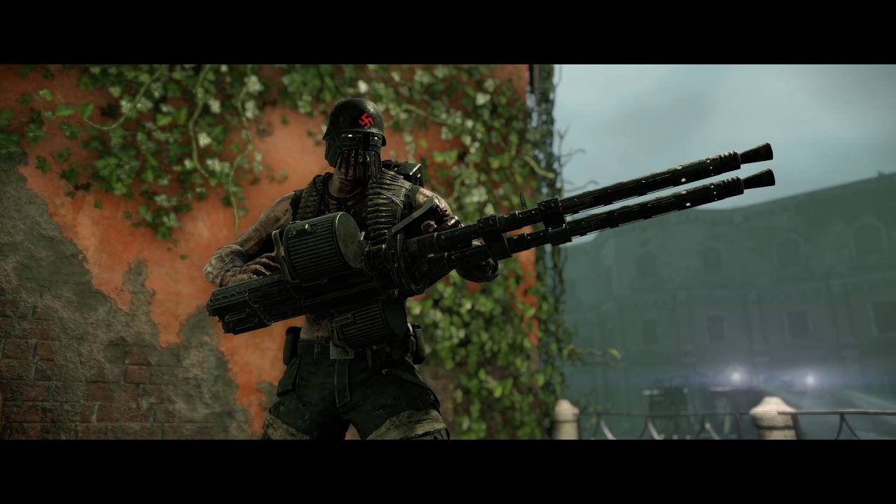 Zombie Army 4 Gameplay Part 4:  machine gun  zombie BOSS