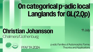 Christian Johansson, On categorical p-adic local Langlands for GL(2,Qp)