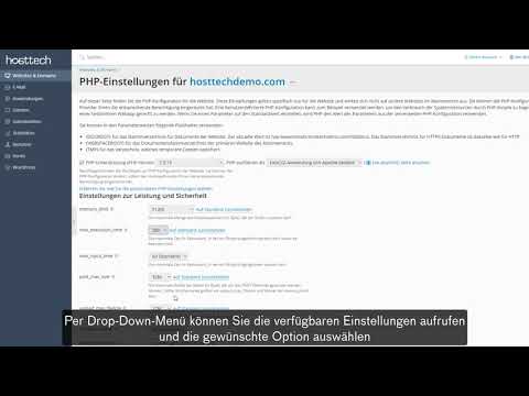 PHP-Einstellungen ändern in Plesk (Obsidian)