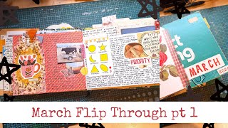 Chatty Completed March Junk Journal Flip Through - Part 1