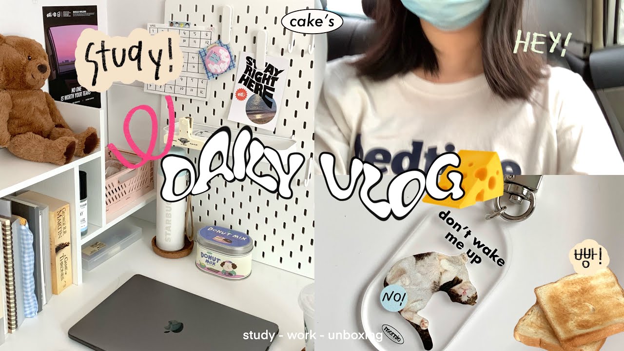 daily vlog • study online class เรียนออนไลน์ แกะพัสดุ อัพ iOS 15 👋🎞