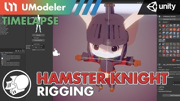 3D Modeling in Unity - Timelapse of Rigging a Hamster Knight with Puppet 3D & UModeler