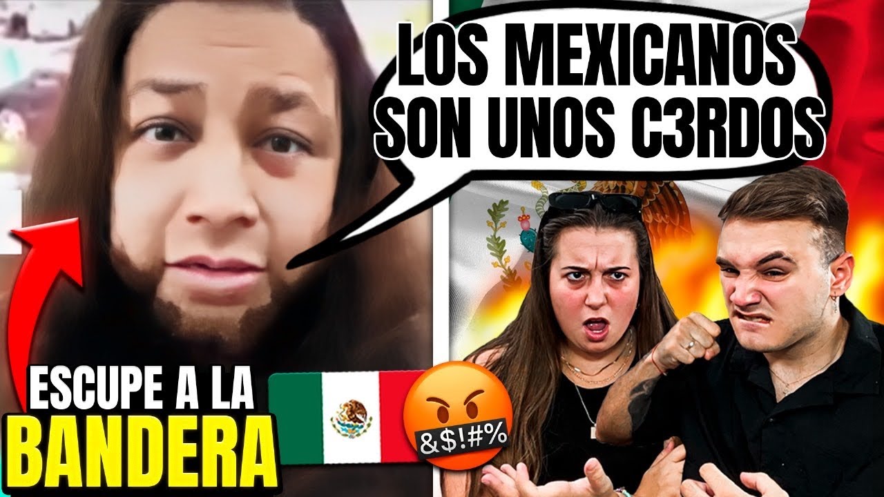 SALVADOREÑO ESCUPE A LA BANDERA DE MÉXICO 🇲🇽🤬 MEXICANOS SON C3RD0S 😱 **increíble**