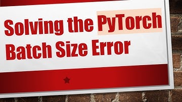 Solving the PyTorch Batch Size Error