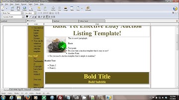 Ebay Auction Listing Template How To Add A Image From The Web With Kompozer