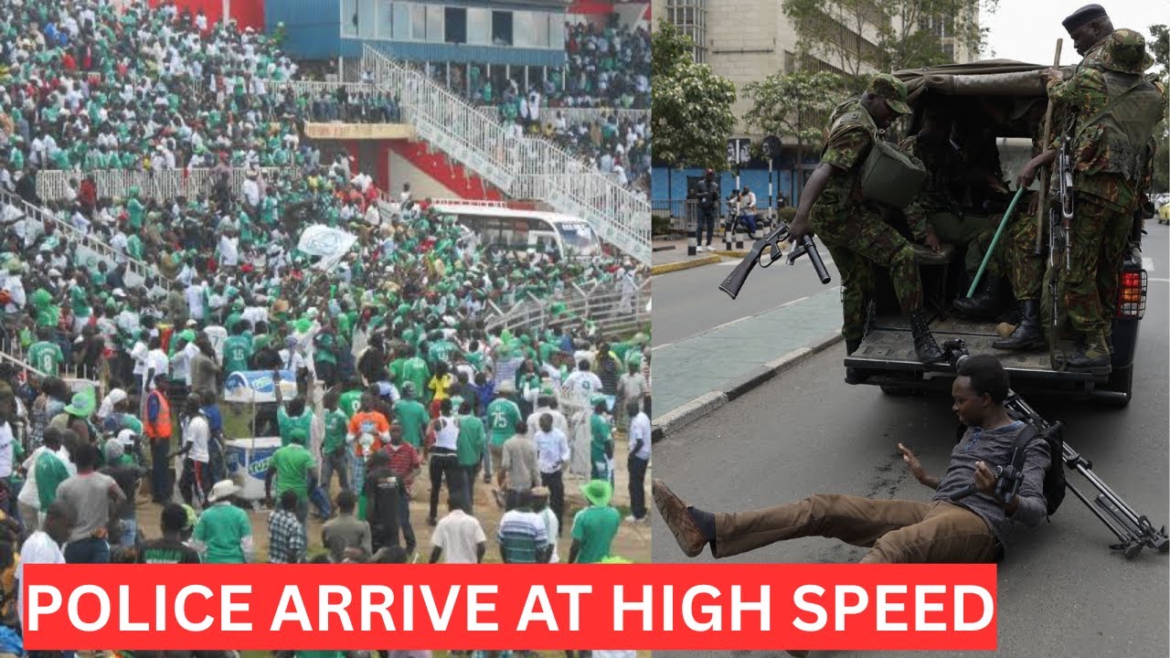 DRAMA! GOR MAHIA VS SHABANA FC GAME IN KISII STADIUM TURN CHAOTIC AS FANS CLASH