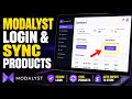 How to authenticate Modalyst login and product syncing - Step By Step
