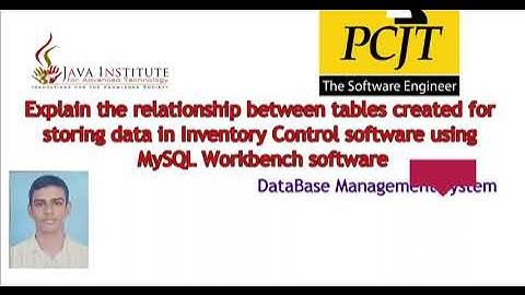 DBMS Task 33 - Explain the relationship between tables created for storing data in Inventory Control