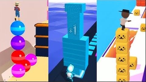 Stack Rider🔴Stack Colors🔵Cube Surfer🟡 | All Levels Gameplay Android, iOS