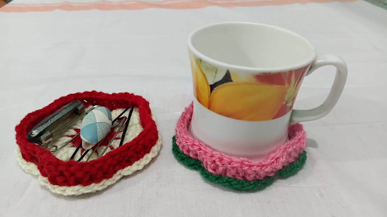 How to make corchet cup holder 👆👌✨️