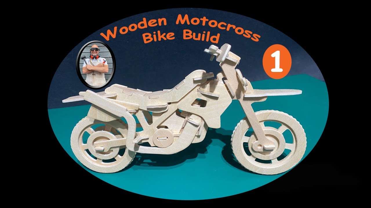 Detailed Model Build Of 3D Wooden Motocross Bike Kit (Part 1 of 3
