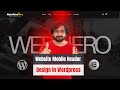 Gym Supplement Website Mobile Header Design in 2025 WordPress Elementor