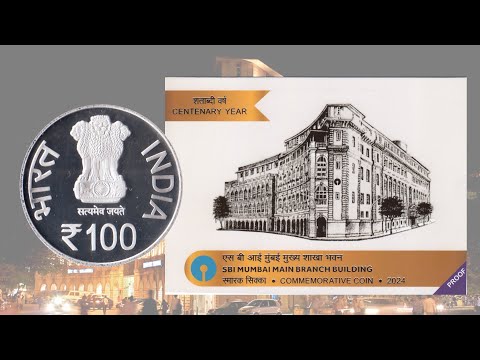 SBI Mumbai Main Branch Building Rs 100 Proof Coin Set