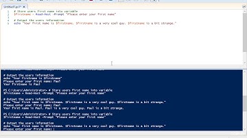 31 Storing user input into variables with PowerShell Windows Server 2016 #powershell #windows