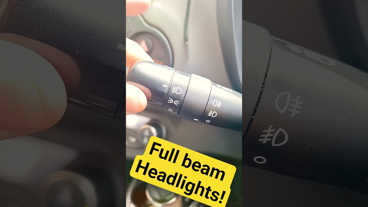 Command Sign Headlight Headlights On Full Beam Sign