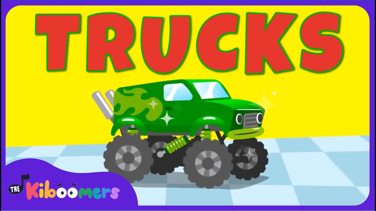 Monster Trucks Car Wash Colors Song - The Kiboomers Preschool