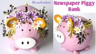 Newspaper Piggy bank/ Best from Waste