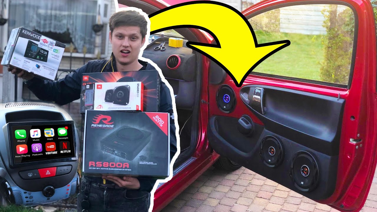 SPEAKERS IN DE AUTO INBOUWEN + SUBWOOFER YouTube