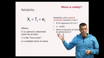 Classical test theory and reliability