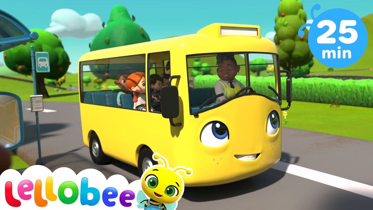 Wheels On The Bus | Moonbug Kids | Lellobee | Go Buster | Morphle | Gecko