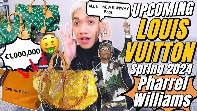 The Louis Vuitton Millionaire Speedy 40 handbag from Pharrell's Spring 24  menswear collection made out of 100% crocodile leather, real…