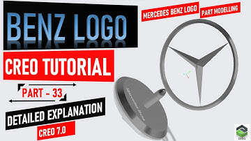 Creating " BENZ CAR LOGO " in creo, full tutorial video with detailed explanation #creo #creoclasses