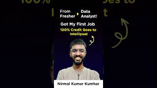 How I Got a Data Analyst Job as a Fresher | Best Data Science Course - Intellipaat #Shorts