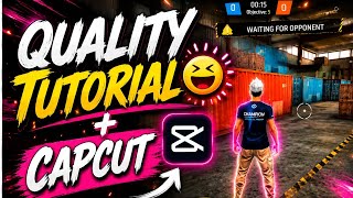 Capcut | pe video quality kaise badhaye | 😆 #freefire #trending #quality #tutorial