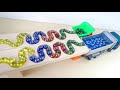 マーブルランレースASMR☆HABAスロープ ダブル ダンプトラック&ゴミ収集車 #5
