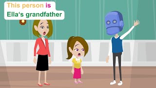 Ella's grandfather appears - Funny English Animated Story - Ella English