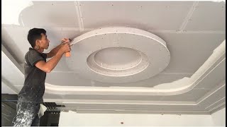 How to Make a TwoLevel Round Ceiling with Gypsum Boards