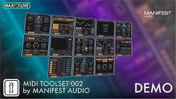 DEMO - MIDI Toolset 002 - MaxforLive MIDI Tool for Ableton Live 12 by Manifest Audio