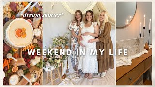 VLOG: host my DREAM shower with me (baby shower + bridal shower inspo!) | Weekend in my Life