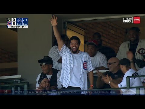 Caleb Williams hypes up the Chicago Cubs crowd 😤 | ESPN MLB