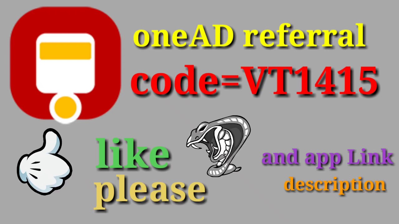OneAD referral code=VT1415||one ad refer code=VT1415||onead referral code||