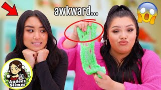 reviewing Famous Slime Shop in front of them.. *awkward*