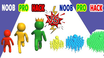 Perfect Level #2 NOOB VS PRO VS HACKER in Giant Rush vs Crowd Runner 3d-  gameplay android ios #1