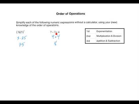 Order of Operations - YouTube