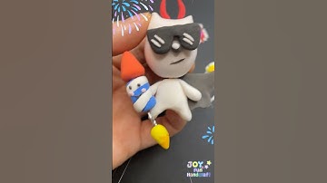 How to make Happy New Year clay doll firework Theo
