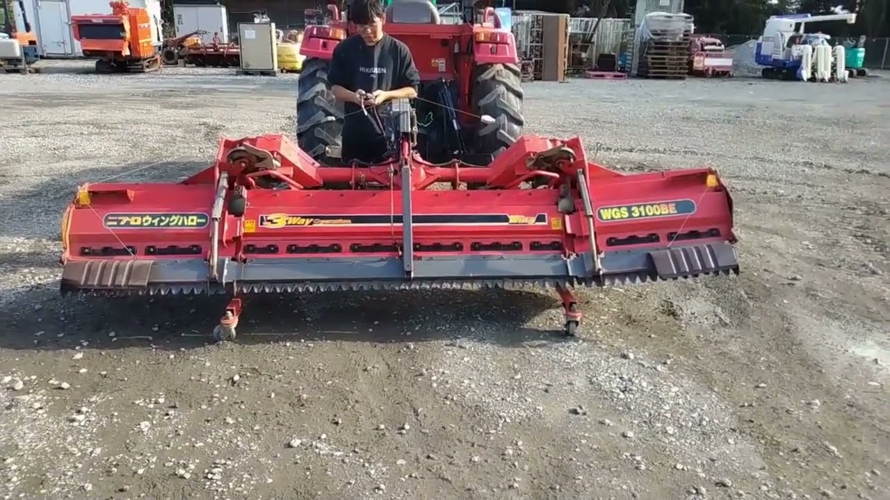 ニプロWGS3100BEウイングハロー 動作確認の様子｜中古農機｜栃木 発 