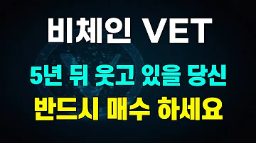 비체인 VET 5년 뒤 웃고 있을 당신 반드시 매수 하세요