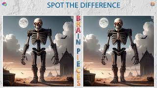 🔍 Spot the Difference 🧠 Halloween & Brainrot Challenge with Detective Neurofin! Game: 10132 screenshot 1