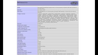 vérifier la configuration PHP du serveur avec le script phpinfo.php