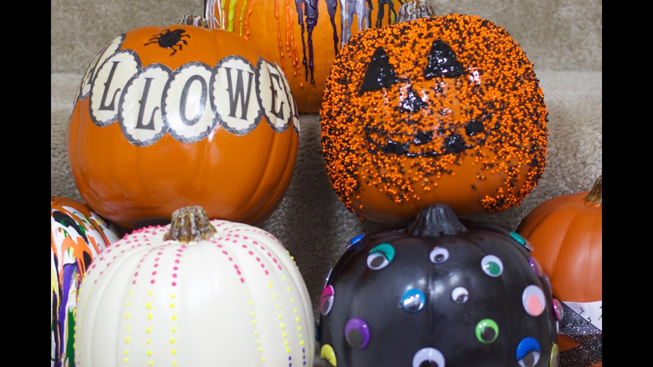 DIY Pumpkin Decorating Ideas Part 1 - YouTube