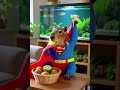 Superman Capybara Eating Kiwi 🍃🥝 #cute #funny #animals