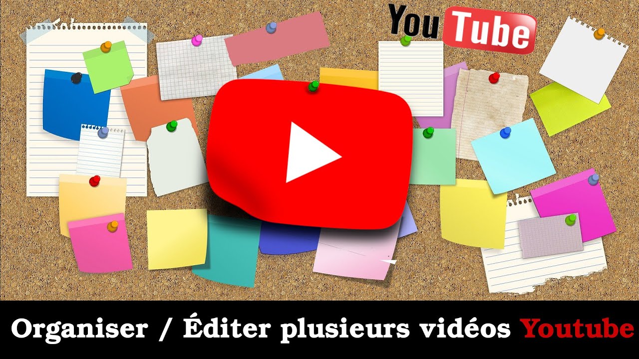Organiser, regrouper modifier les détails de plusieurs vidéos Youtube à