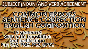 Common errors | sentence correction exercise with urdu translation and justification| Bilal Concepts