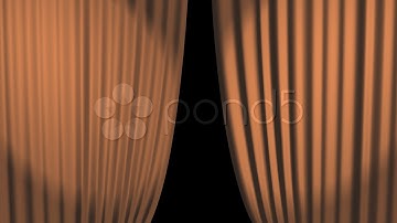 Opening Curtain - Cgi, Alpha Channel . Stock Footage